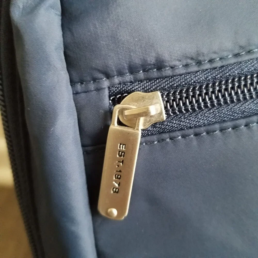 Travelon Anti Theft Slim Sling Crossbody Bag Blue/Teal - Picture 5 of 9